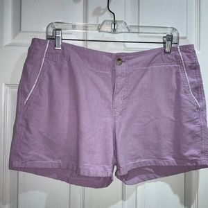 Columbia PFG  Cotton Flat Front Shorts sz 12 front slash pockets front zip